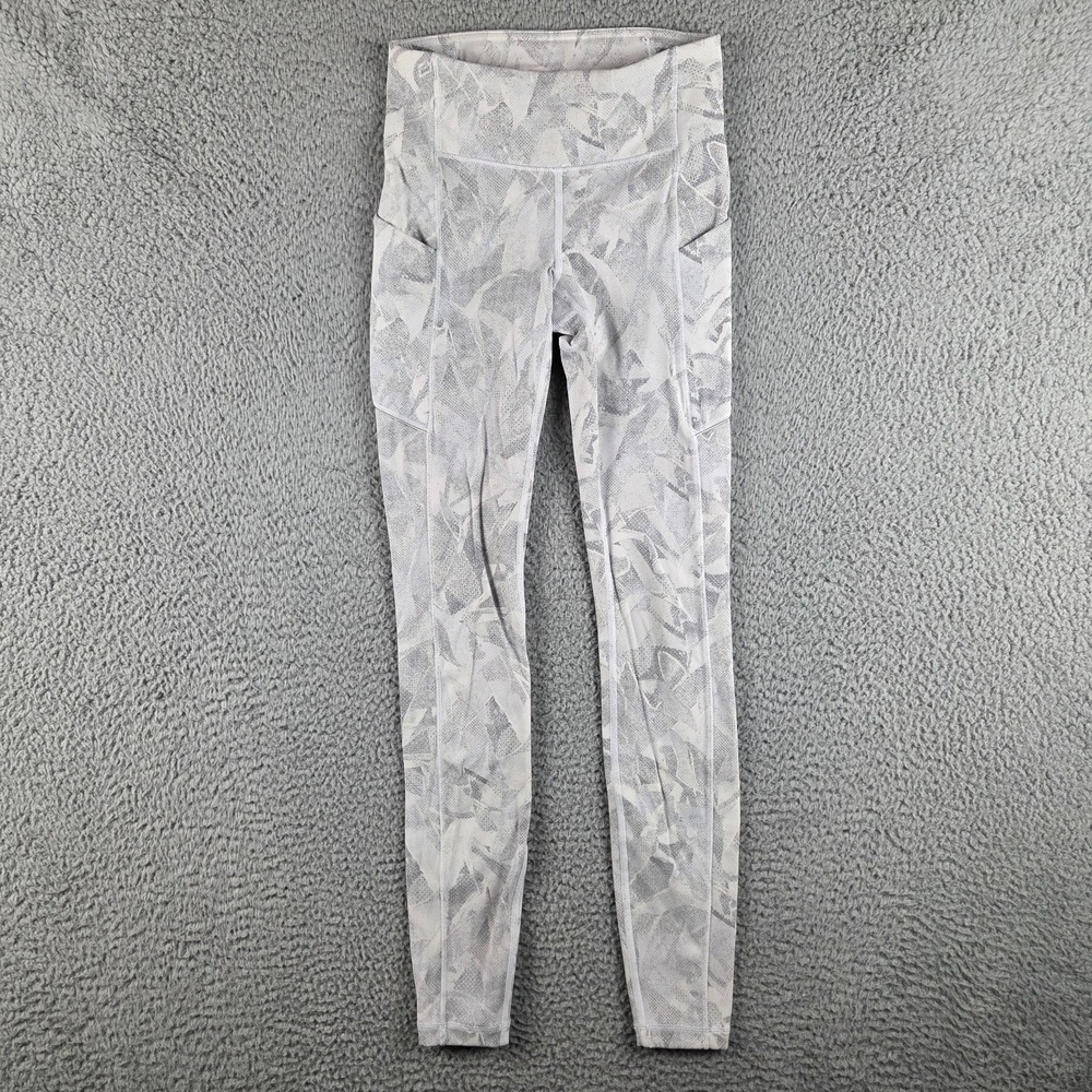 Lululemon Speed Up Tight Womens Size 2 White Gray Luxtreme‎